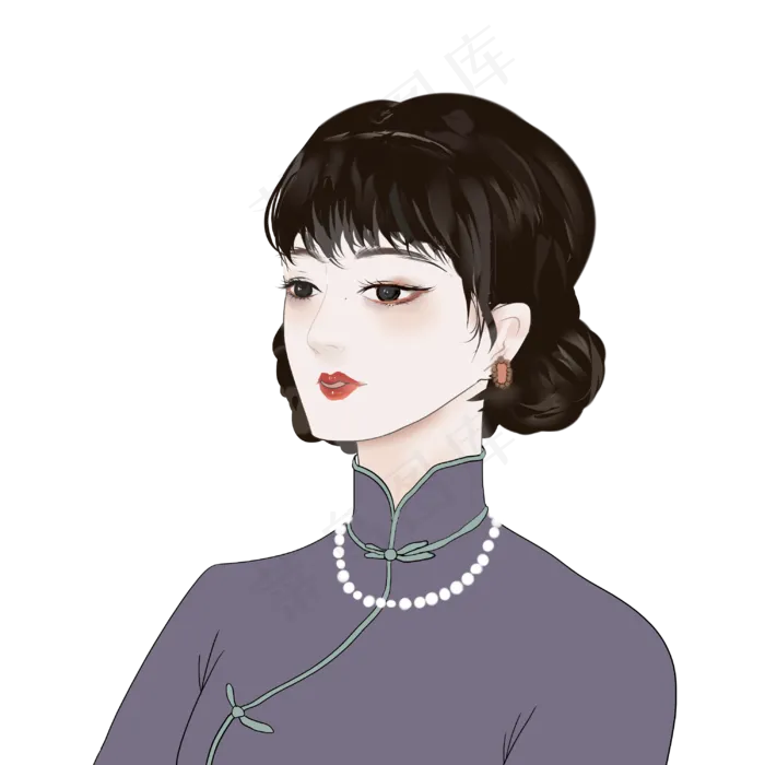 老上海女人(3000X3000(DPI:72))psd模版下载