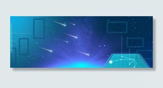 大气科技电子显示器星空纹理banner