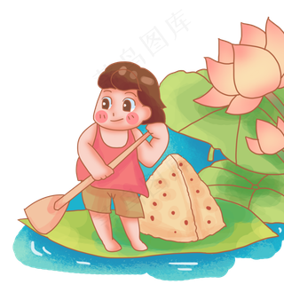 划船端午节和粽子