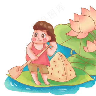 划船端午节和粽子