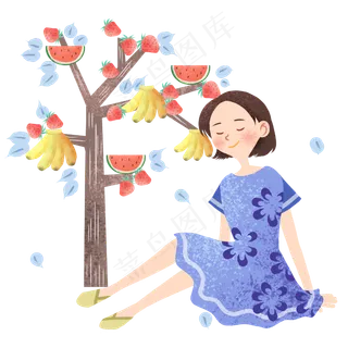 立夏女孩和水果 立夏女孩和水果