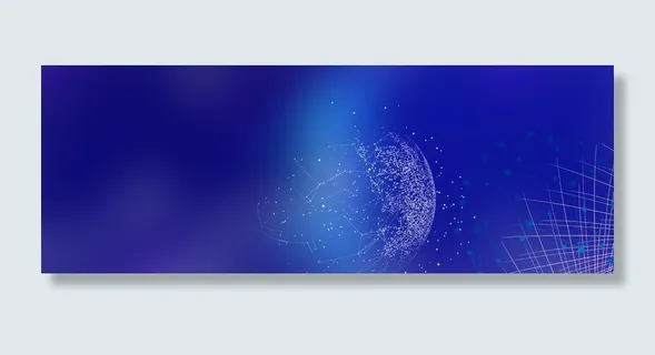 区块链炫彩科技风渐变banner海报