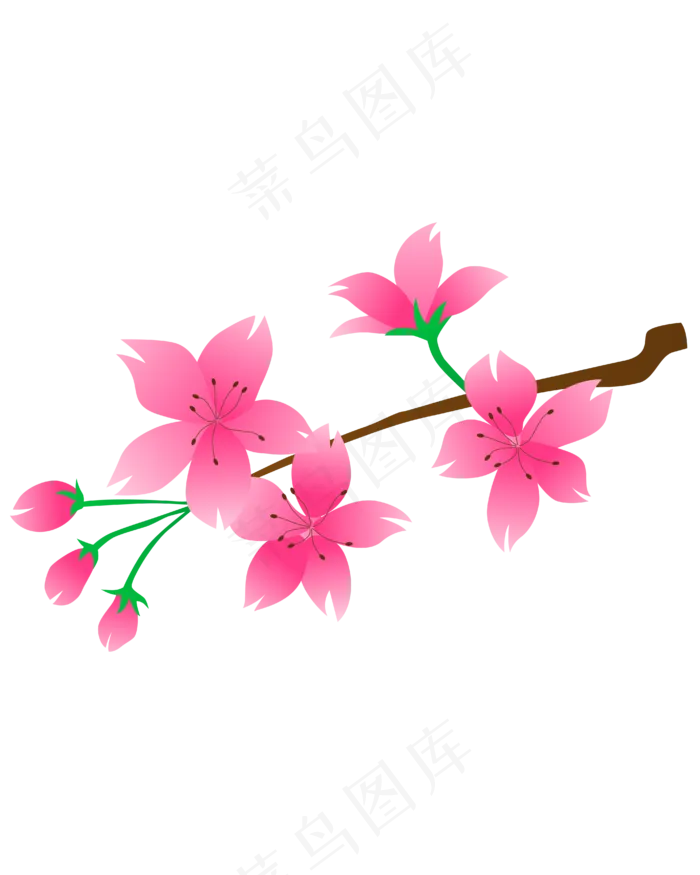 矢量免扣卡通花朵