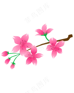 矢量免扣卡通花朵