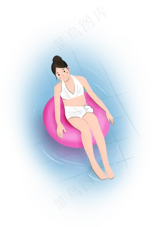 游泳馆里的游泳女孩,免抠元素