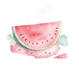 水彩一块西瓜