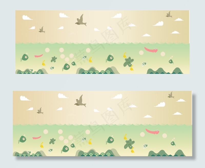 卡通底纹背景banner