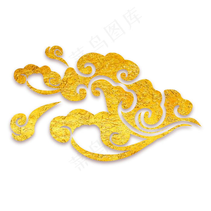 中国风传统烫金祥云,免抠元素