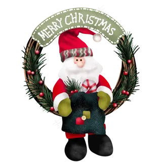 手绘圣诞老人装饰,免抠元素