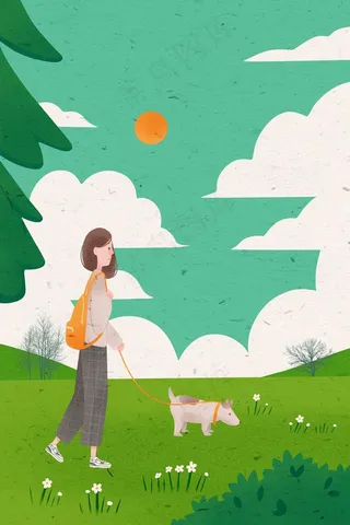 五一劳动节女孩出游