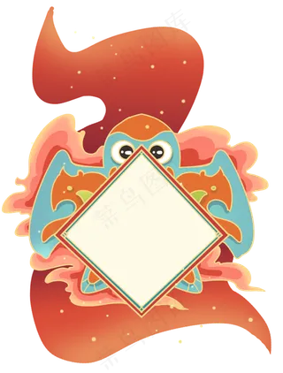 古风国潮风筝边框