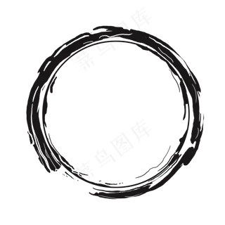 黑色印章边框装饰元素