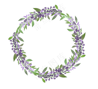 手绘植物花藤边框