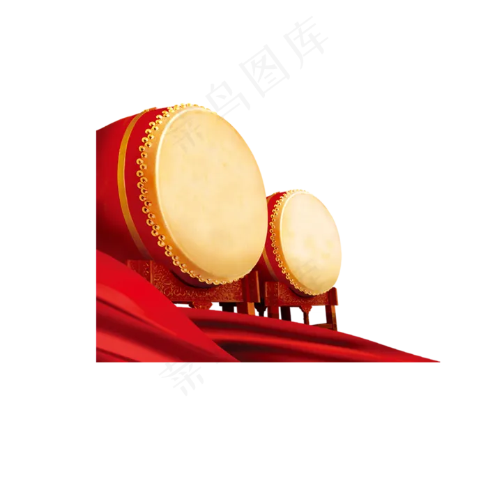中国传统大鼓(2000X2000(DPI:72))psd模版下载
