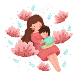 妇女节妈妈形象PNG免抠图