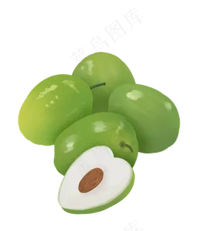 水果青枣手绘风格