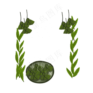 端午粽子边框png素材