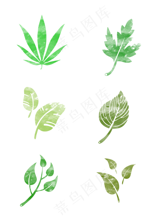 水墨植物树叶可商用元素(1024X1369(DPI:96))psd模版下载