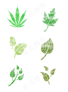 水墨植物树叶可商用元素