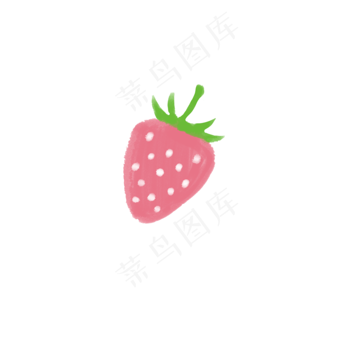 蜡笔风草莓PNG(2000X2000(DPI:300))psd模版下载
