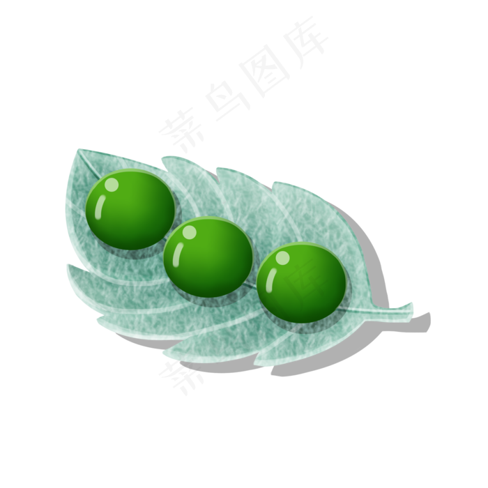 清明节青团子可爱插图