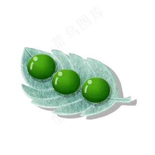 清明节青团子可爱插图