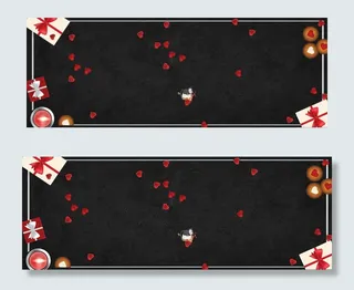 黑色浪漫情人节礼物banner