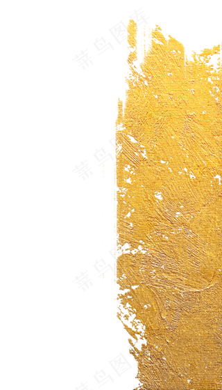 黄金金箔装饰边框油漆,免抠元素