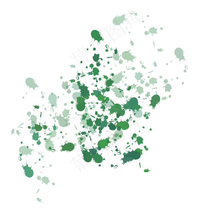 绿色水墨水彩墨点(2048X2048(DPI:132))psd模版下载