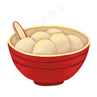 一碗汤圆,免抠元素