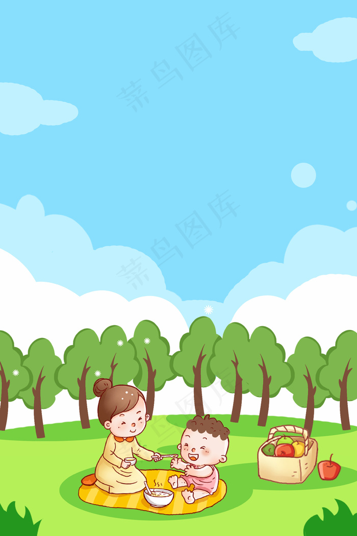 春天带宝宝去郊游(3545X5315(DPI:300))psd模版下载