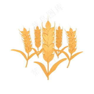 金色麦子秋收节气可商用元素素材,免抠元素