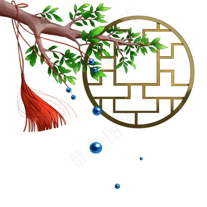 中国风古风窗户(2000X2000(DPI:300))psd模版下载
