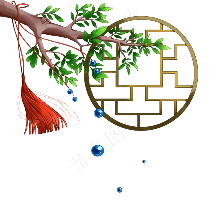 中国风古风窗户(2000X2000(DPI:300))psd模版下载