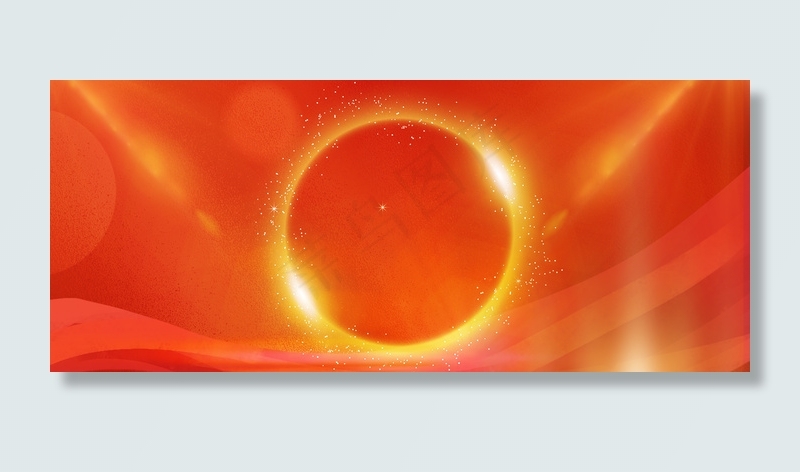 简约大气商务红金房产背景海报