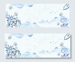 青花瓷中国风banner
