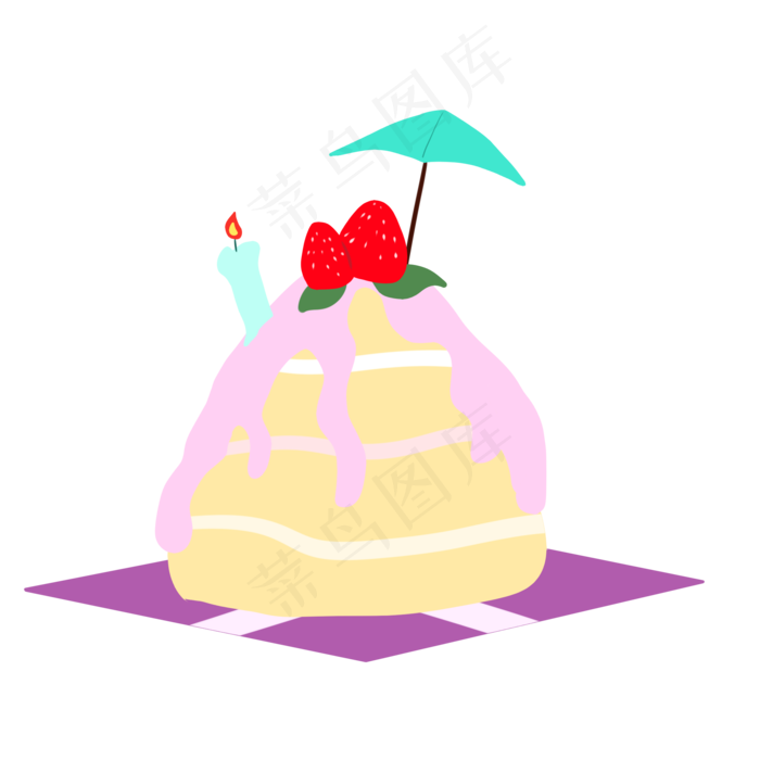 水果蜡烛蛋糕插图