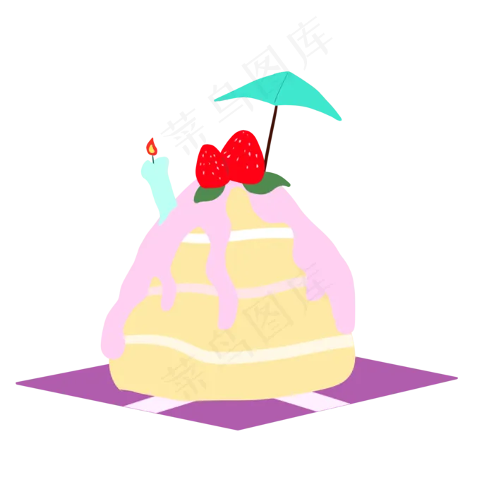 水果蜡烛蛋糕插图