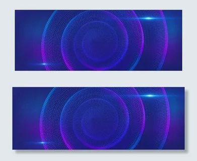 蓝色科技粒子banner