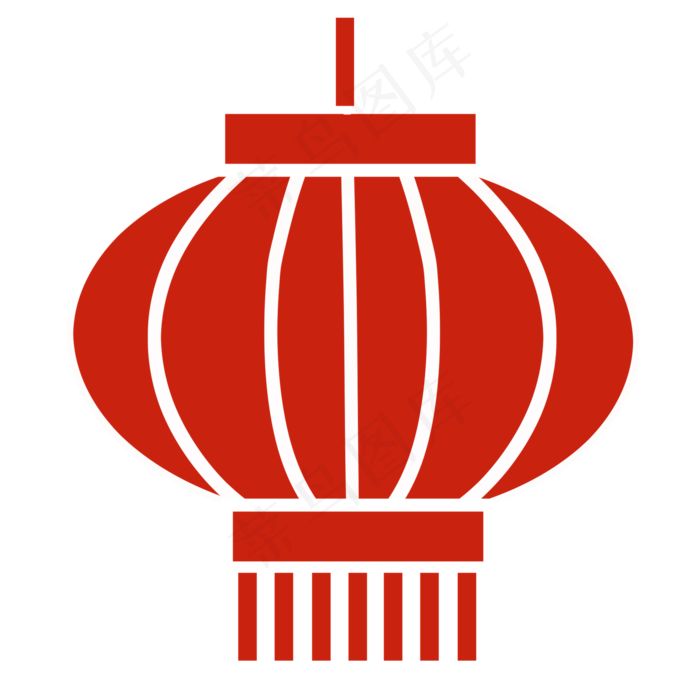 灯笼节日素材春节剪影,免抠元素