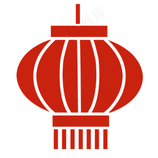 灯笼节日素材春节剪影,免抠元素