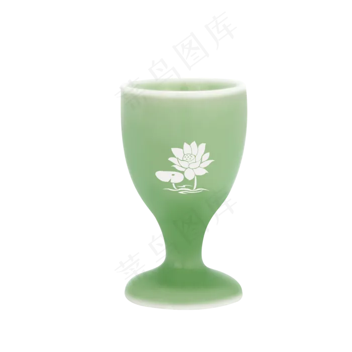 酒杯实物绿色陶瓷酒杯(2000X2000(DPI:300))psd模版下载