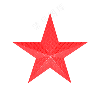 红色纹理质感五角星