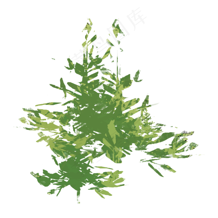 手绘中国风竹子水墨画PNG素材