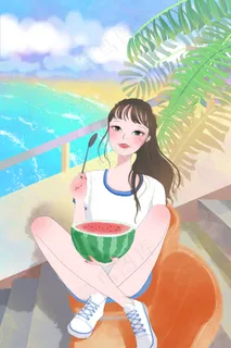 清凉夏日海边玩耍 清凉夏日海边玩耍