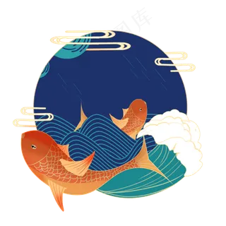 国潮风鲤鱼 国潮风鲤鱼