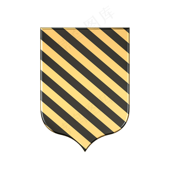 315黑金大气质感盾牌PNG元素