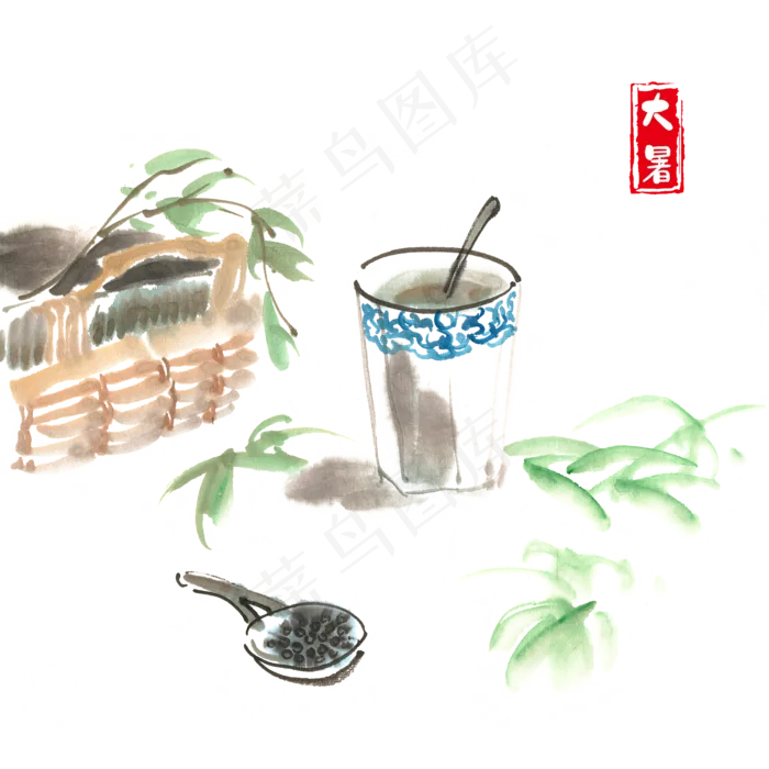 大暑夏日饮品(4724X4724(DPI:300))psd模版下载