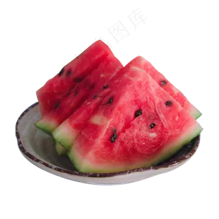 一盘西瓜美食