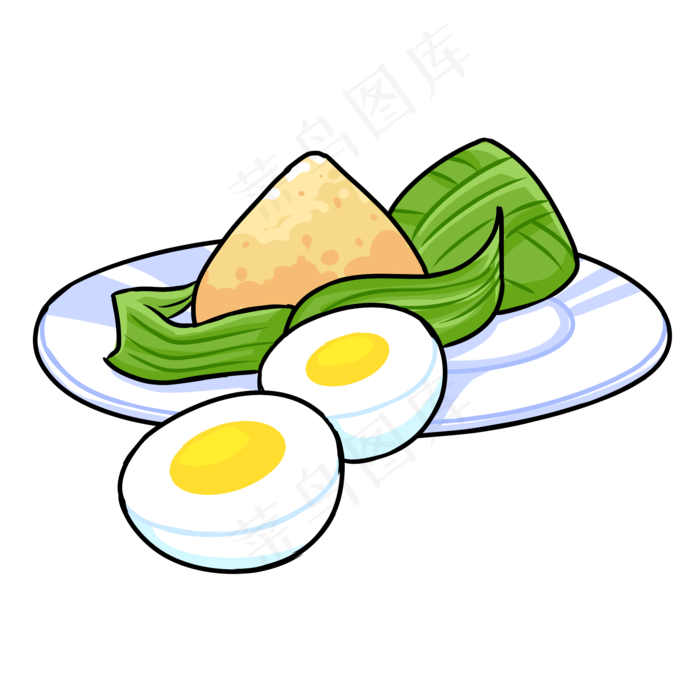 咸鸭蛋粽子图案